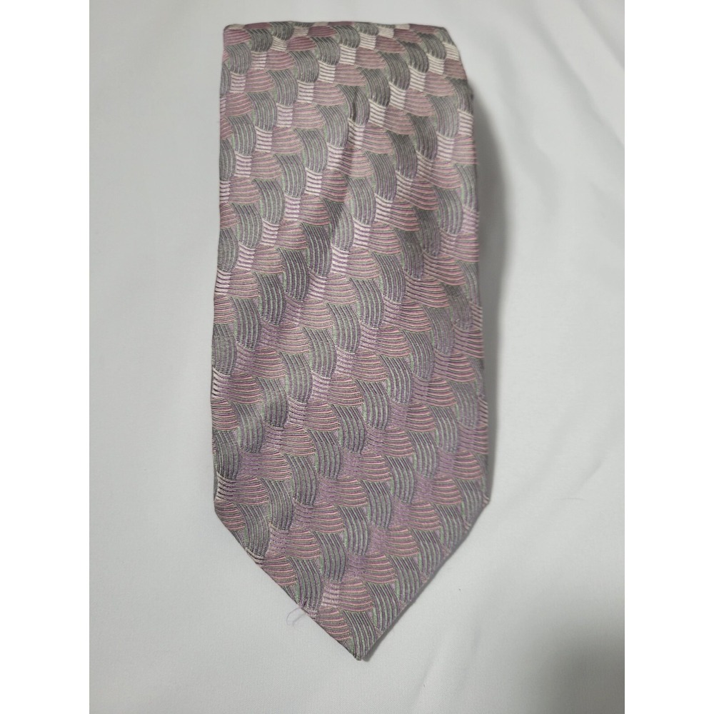 mfaboston‎  Musuem of Fine Arts Boston  100 % Silk Pink Gray Tie